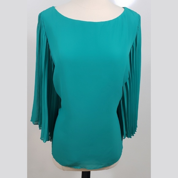 7Bstudio Teal Blouse with Flowy Sleeves sz Xl - Picture 1 of 4